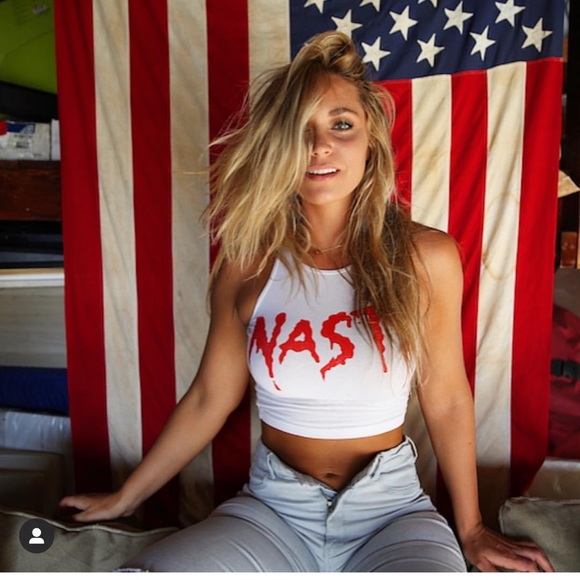 Creep Street ~ ‘NASTY’ Racerback Crop Top - Picture 2 of 8